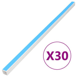 vidaXL Cable Trunking Wire Cover Cable Management Wire Hider Cable Cover PVC - Self-adhesive, 30 pcs/ 25 x 25 mm 30 m
