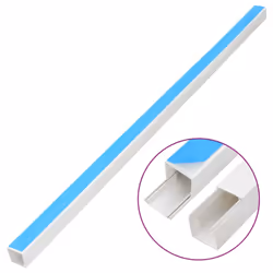 vidaXL Cable Trunking Wire Cover Cable Management Wire Hider Cable Cover PVC - Self-adhesive, 30 pcs/ 33 x 33 mm 30 m