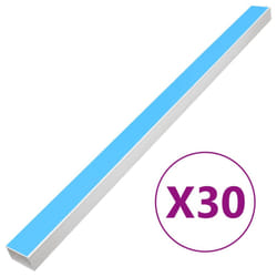 vidaXL Cable Trunking Wire Cover Cable Management Wire Hider Cable Cover PVC - Self-adhesive, 30 pcs/ 50 x 25 mm 30 m