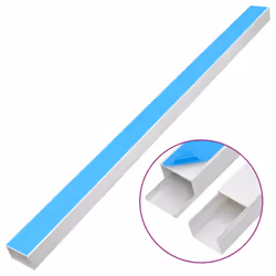 vidaXL Cable Trunking Wire Cover Cable Management Wire Hider Cable Cover PVC - Self-adhesive, 30 pcs/ 50 x 25 mm 30 m