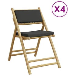 VidaXL 3208925 outdoor chair Terrace Padded seat Bamboo Grey