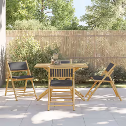 VidaXL 3208925 outdoor chair Terrace Padded seat Bamboo Grey