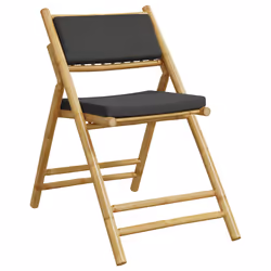 VidaXL 3208925 outdoor chair Terrace Padded seat Bamboo Grey