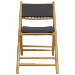 VidaXL 3208925 outdoor chair Terrace Padded seat Bamboo Grey - Additional view 4