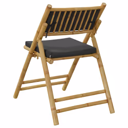VidaXL 3208925 outdoor chair Terrace Padded seat Bamboo Grey - Additional view 6