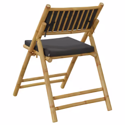 VidaXL 3208926 outdoor chair Terrace Padded seat Bamboo Grey - Additional view 6