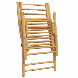 VidaXL 3208928 outdoor chair Terrace Padded seat Bamboo Cream, White - Additional view 8