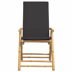 VidaXL 3208930 outdoor chair Terrace Padded seat Bamboo Grey - Additional view 4