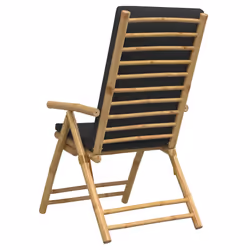 VidaXL 3208930 outdoor chair Terrace Padded seat Bamboo Grey - Additional view 6
