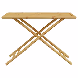 vidaXL Folding Bistro Set 5 Piece with Cushions Bar Set Table and Chair Bamboo - cream white - Additional view 6