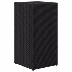 vidaXL Garden Planters Outdoor Flower Pot Planter Pot 2 pcs Black Poly Rattan - Additional view 7