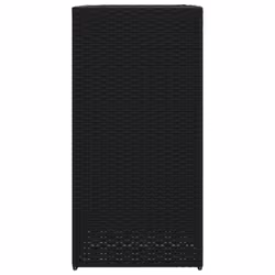 vidaXL Garden Planters Outdoor Flower Pot Planter Pot 2 pcs Black Poly Rattan - Additional view 5