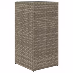 vidaXL Garden Planters Outdoor Flower Pot Planter Pot 2 pcs Grey Poly Rattan - Additional view 7