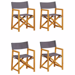 VidaXL 3208919, Terrace, Padded seat, Acacia wood, Polyester, Grey, 46 cm