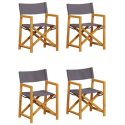VidaXL 3208919 outdoor chair Terrace Padded seat Acacia wood, Polyester Grey