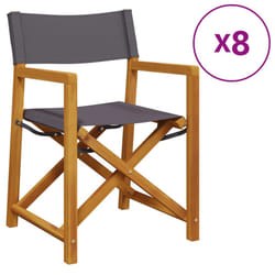 VidaXL 3208921 outdoor chair Terrace Padded seat Acacia wood, Polyester Grey