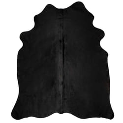 vidaXL Real Cowhide Rug Area Rug Cowhide Carpet Bedroom Mat Home Accent Rug - black