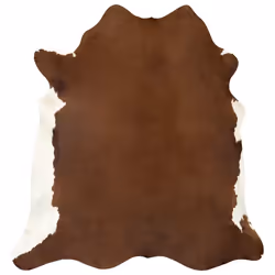 vidaXL Real Cowhide Rug Area Rug Cowhide Carpet Bedroom Mat Home Accent Rug - brown and white - Additional view 5