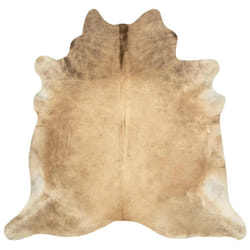 vidaXL Real Cowhide Rug Area Rug Cowhide Carpet Bedroom Mat Home Accent Rug - beige