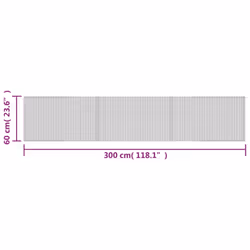 vidaXL Rug Floor Mat Area Rug Hallway Mat Carpet Runner Square Nature Bamboo - natural, 60 x 300 cm - Additional view 7