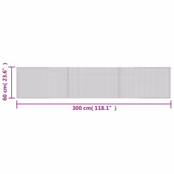 vidaXL Rug Floor Mat Area Rug Hallway Mat Carpet Runner Square Nature Bamboo - brown, 60 x 300 cm - Additional view 7