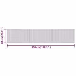 vidaXL Rug Floor Mat Area Rug Hallway Mat Carpet Runner Square Nature Bamboo - dark brown, 60 x 300 cm - Additional view 3