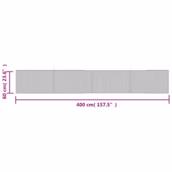 vidaXL Rug Floor Mat Area Rug Hallway Mat Carpet Runner Square Nature Bamboo - brown, 60 x 400 cm - Additional view 3