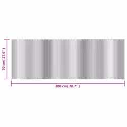 vidaXL Rug Floor Mat Area Rug Hallway Mat Carpet Runner Square Nature Bamboo - natural, 70 x 200 cm