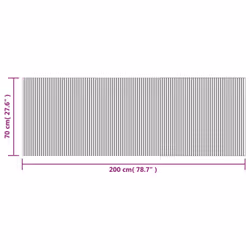 vidaXL Rug Floor Mat Area Rug Hallway Mat Carpet Runner Square Nature Bamboo - dark brown, 70 x 200 cm - Additional view 3