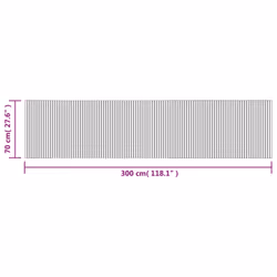 vidaXL Rug Floor Mat Area Rug Hallway Mat Carpet Runner Square Nature Bamboo - light natural, 70 x 300 cm - Additional view 3