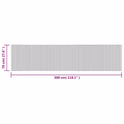 vidaXL Rug Floor Mat Area Rug Hallway Mat Carpet Runner Square Nature Bamboo - grey, 70 x 300 cm - Additional view 3