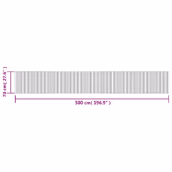 vidaXL Rug Floor Mat Area Rug Hallway Mat Carpet Runner Square Nature Bamboo - brown, 70 x 500 cm - Additional view 7