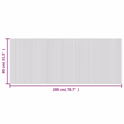 vidaXL Rug Floor Mat Area Rug Hallway Mat Carpet Runner Square Nature Bamboo - natural, 80 x 200 cm