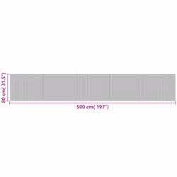 vidaXL Rug Floor Mat Area Rug Hallway Mat Carpet Runner Square Nature Bamboo - dark brown, 80 x 500 cm - Additional view 7