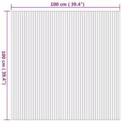 vidaXL Rug Floor Mat Area Rug Hallway Mat Carpet Runner Square Nature Bamboo - natural, 100 x 100 cm