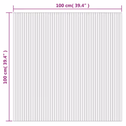 vidaXL Rug Floor Mat Area Rug Hallway Mat Carpet Runner Square Nature Bamboo - light natural, 100 x 100 cm - Additional view 7