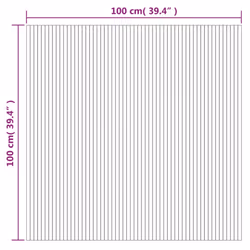 vidaXL Rug Floor Mat Area Rug Hallway Mat Carpet Runner Square Nature Bamboo - grey, 100 x 100 cm