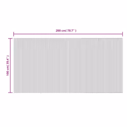 vidaXL Rug Floor Mat Area Rug Hallway Mat Carpet Runner Square Nature Bamboo - natural, 100 x 200 cm - Additional view 7