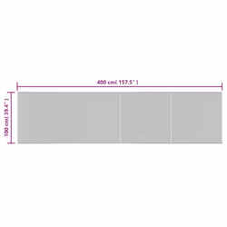 vidaXL Rug Floor Mat Area Rug Hallway Mat Carpet Runner Square Nature Bamboo - black, 100 x 400 cm - Additional view 7