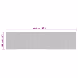 vidaXL Rug Floor Mat Area Rug Hallway Mat Carpet Runner Square Nature Bamboo - grey, 100 x 400 cm