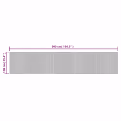 vidaXL Rug Floor Mat Area Rug Hallway Mat Carpet Runner Square Nature Bamboo - black, 100 x 500 cm