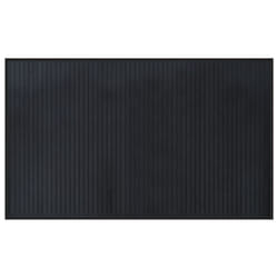 vidaXL Rug Floor Mat Area Rug Hallway Carpet Runner Rectangular Black Bamboo
