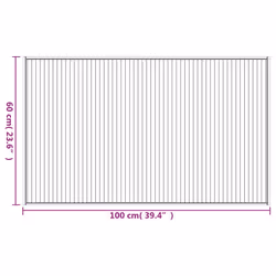 vidaXL Rug Floor Mat Area Rug Hallway Carpet Runner Rectangular Brown Bamboo - Additional view 7