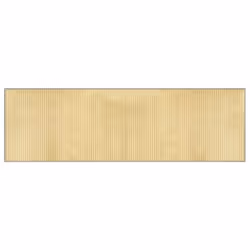 vidaXL Rug Floor Mat Area Rug Carpet Runner Rectangular Light Natural Bamboo