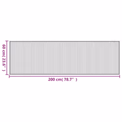 vidaXL Rug Floor Mat Area Rug Carpet Runner Rectangular Light Natural Bamboo - Additional view 7