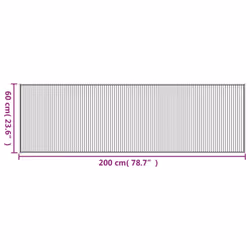 vidaXL Rug Floor Mat Area Rug Carpet Runner Rectangular Dark Brown Bamboo - Additional view 7