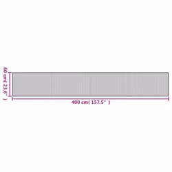 vidaXL Rug Floor Mat Area Rug Hallway Carpet Runner Rectangular Brown Bamboo - Additional view 7