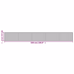 vidaXL Rug Kitchen Floor Mat Area Rug Living Room Hallway Carpet Square Bamboo - grey, 60 x 500 cm