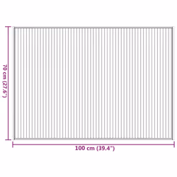 vidaXL Rug Floor Mat Area Rug Hallway Carpet Runner Rectangular Black Bamboo - Additional view 7