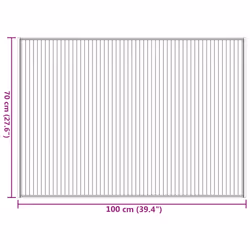 vidaXL Rug Floor Mat Area Rug Carpet Runner Rectangular Light Natural Bamboo